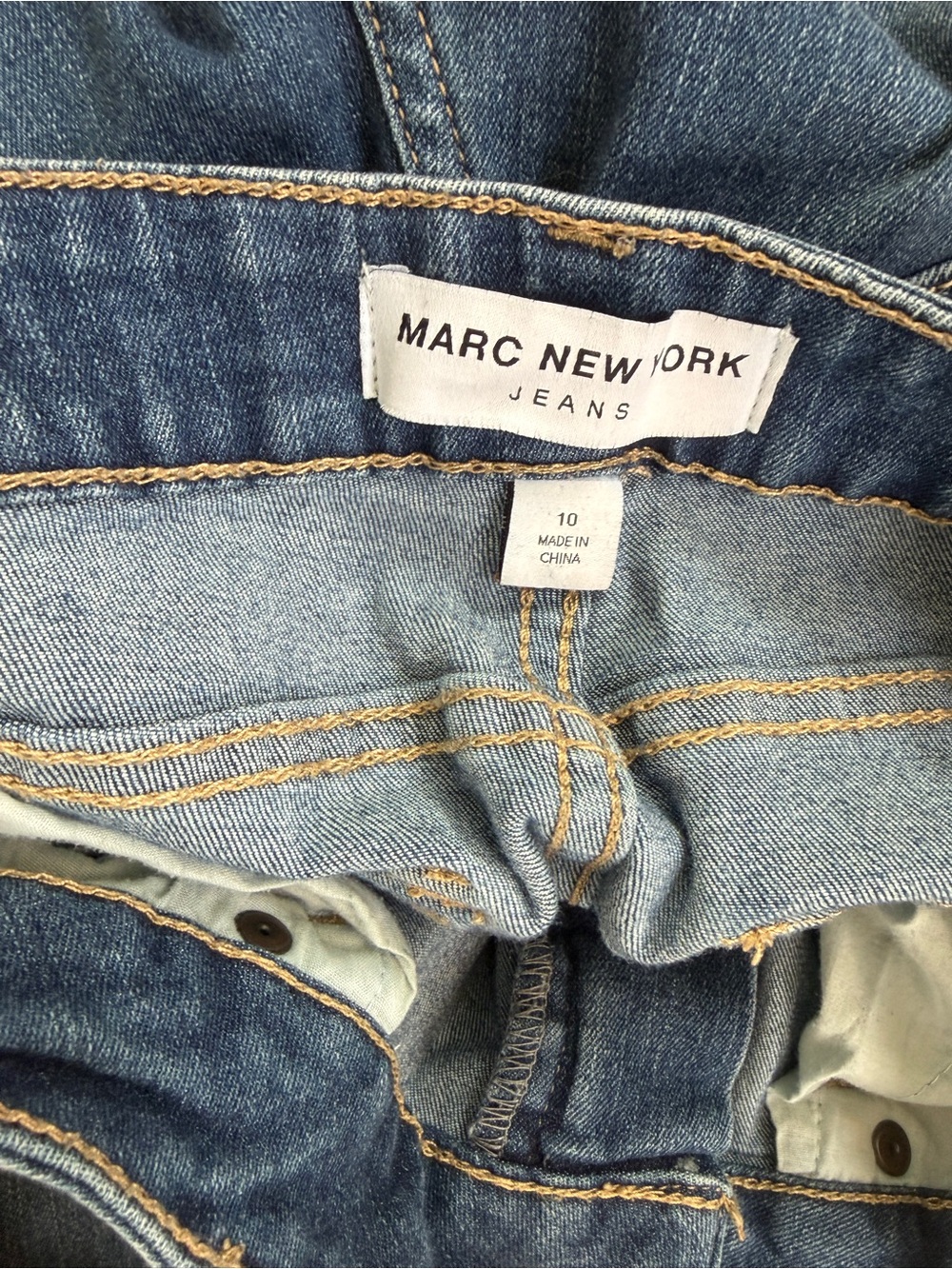 Marc New York jeans denim medium wash flap pockets size 10 EUC women’s - Picture 5 of 5
